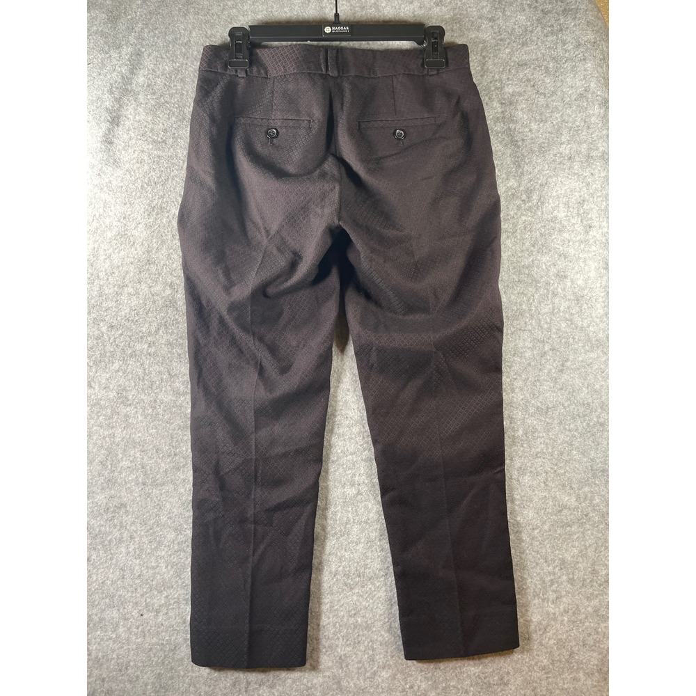 Banana Republic Hampton Fit Petite 2 Dress Pants Dark Plum Diamond Texture - Picture 5 of 7